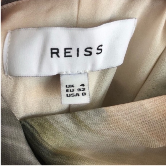 Reiss Giselle Smudge Print Midi Dress - Picture 7 of 9